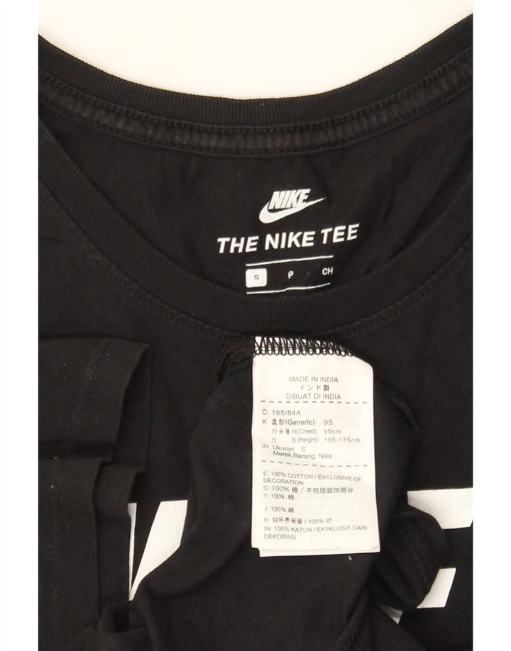 T-shirt grafica da uomo Nike Top Small in cotone nero