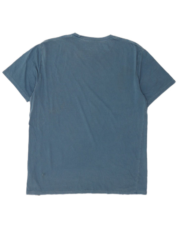 T-shirt grafica da uomo Hurley Premium Fit XL in cotone blu
