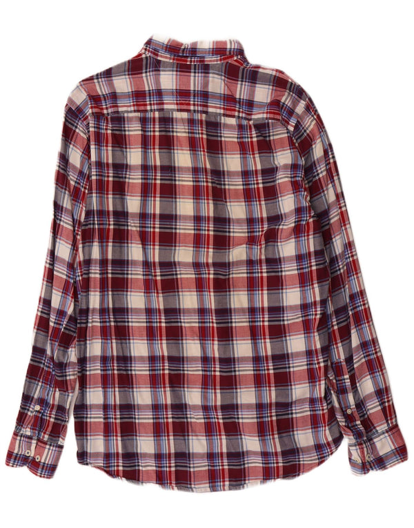 Tommy Hilfiger Uomo New York Fit Camicia in flanella Grande motivo a quadri multicolore