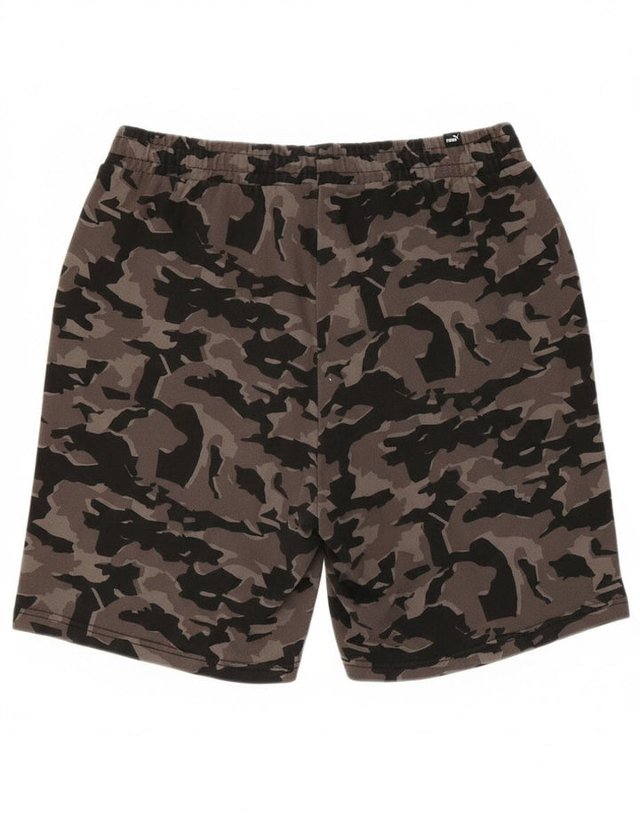 Pantaloncini sportivi da uomo Puma Large in cotone mimetico grigio