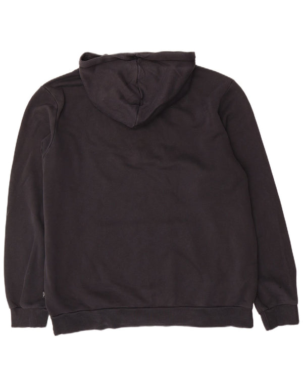 Felpa con cappuccio grafica da uomo Puma Large in cotone nero