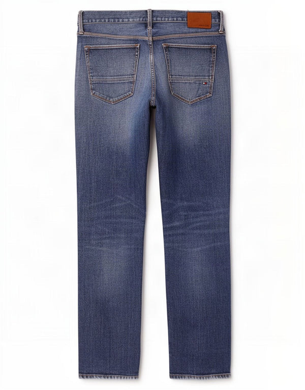 Tommy Hilfiger Mens Regular Fit Straight Jeans W32 L30 Blue Cotton