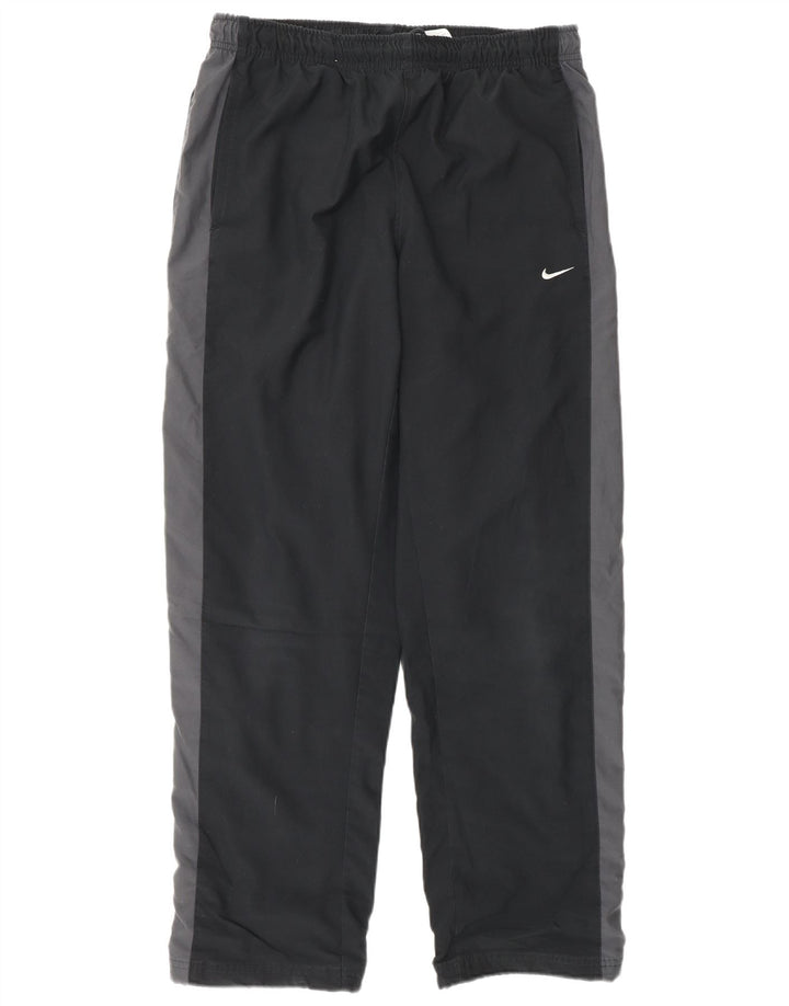 Pantaloni da tuta Nike da uomo in poliestere color block medio nero