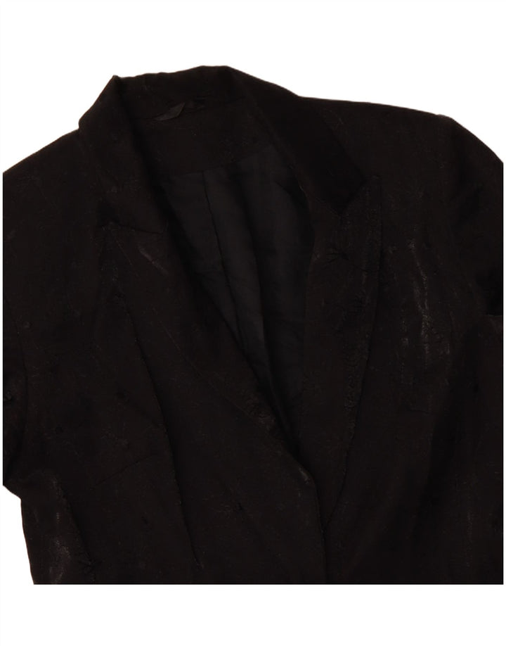 Soprabito da donna RICHARDS UK 10 piccolo in viscosa floreale nera