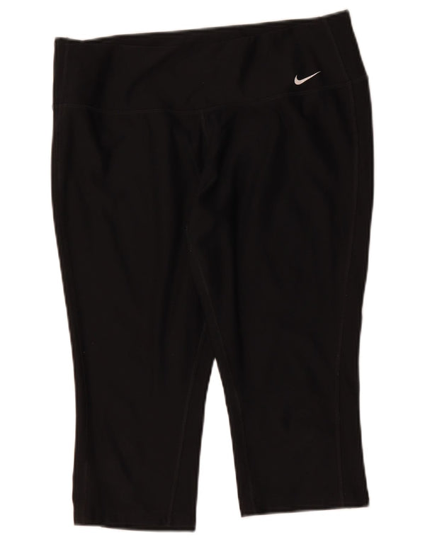 Leggings Nike Dri Fit Capri da donna UK 14 grande poliestere nero