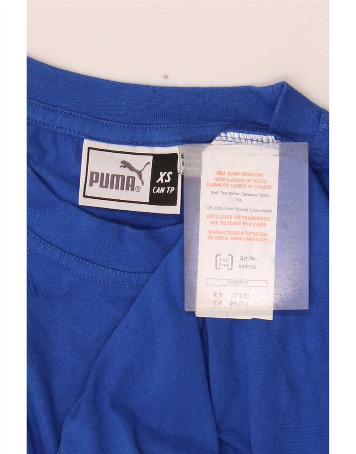 T-shirt da uomo Puma Top XS in cotone blu
