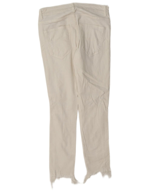 Jeans slim invecchiati da uomo Zara EU 38 Small W30 L27 Cotone bianco