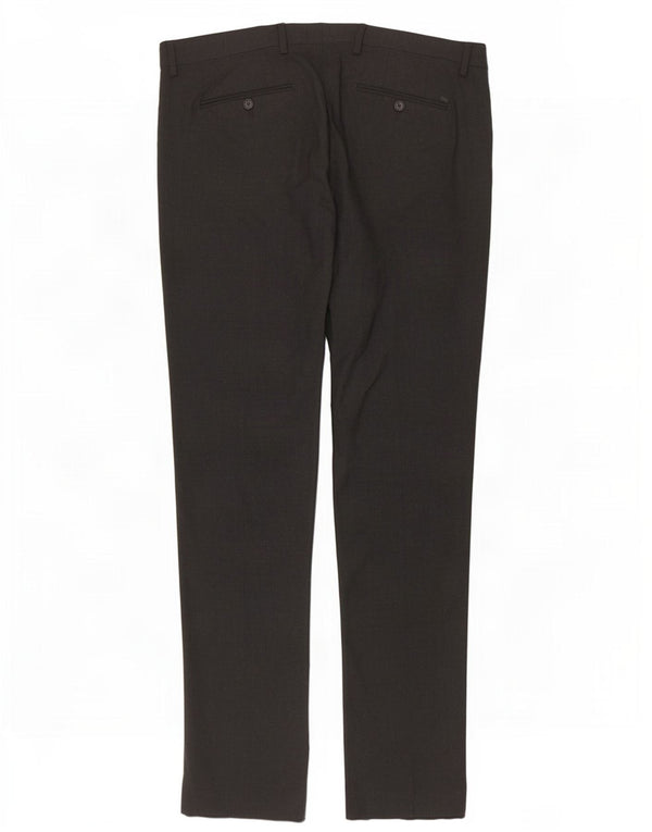 Pantaloni da Abito Skinny da Uomo Liu Jo IT 52 XL W36 L34 Poliestere Grigio
