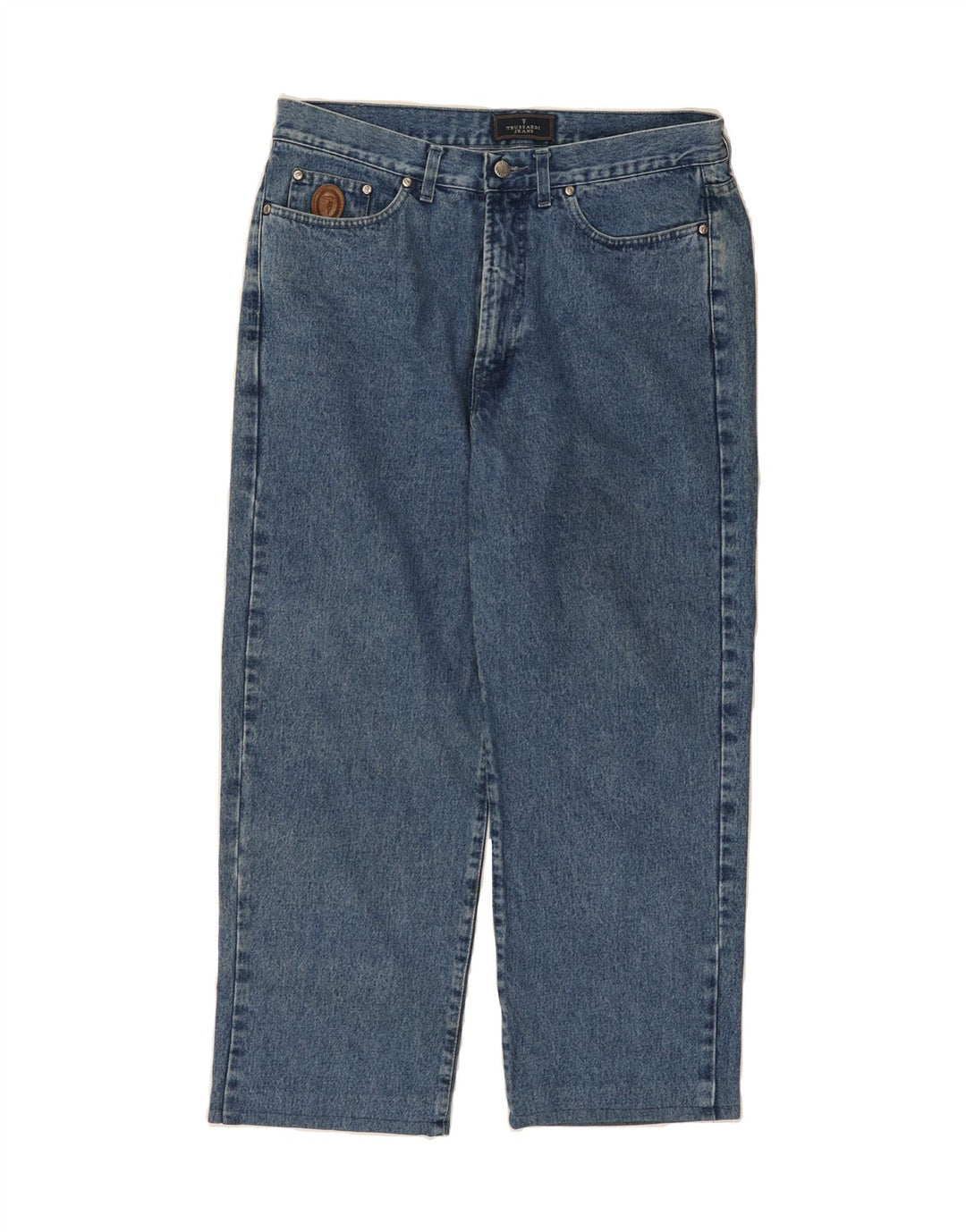 TRUSSARDI Mens Straight Jeans W38 L27  Blue Cotton Vintage Trussardi and Second-Hand Trussardi from Messina Hembry 
