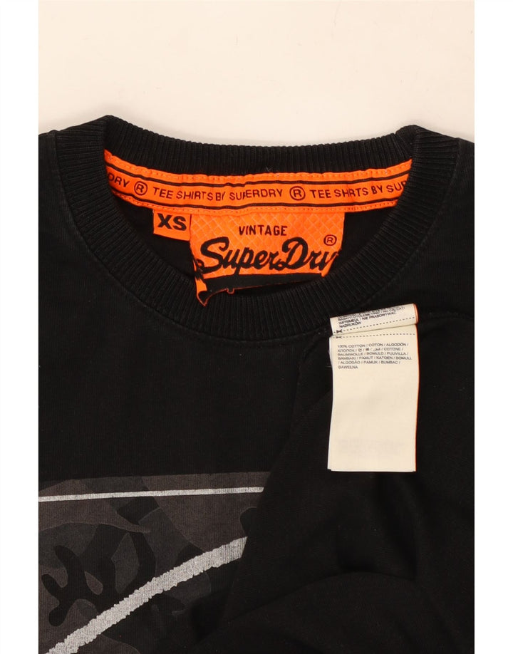 T-shirt grafica da uomo SUPERDRY Top XS in cotone nero