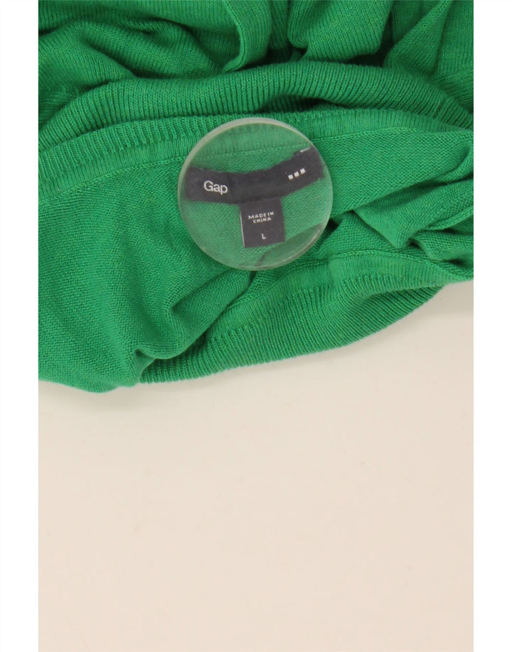 Gap Womens Roll Neck Jumper Sweater UK 16 Large Green Cotton