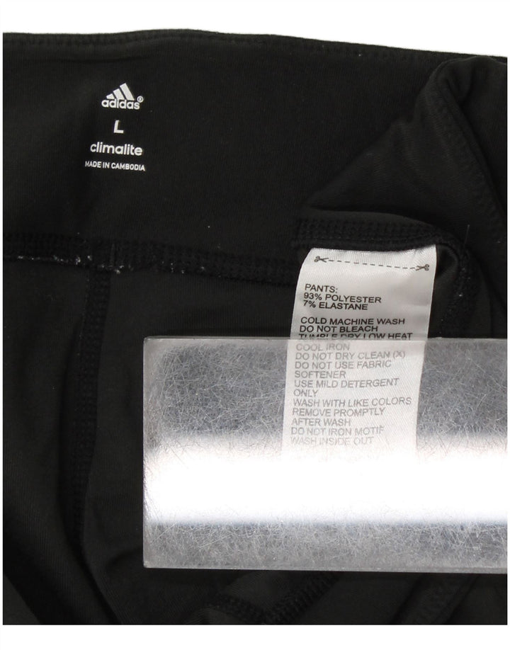 Leggings Climalite da donna ADIDAS UK 14 Large Nero Poliestere