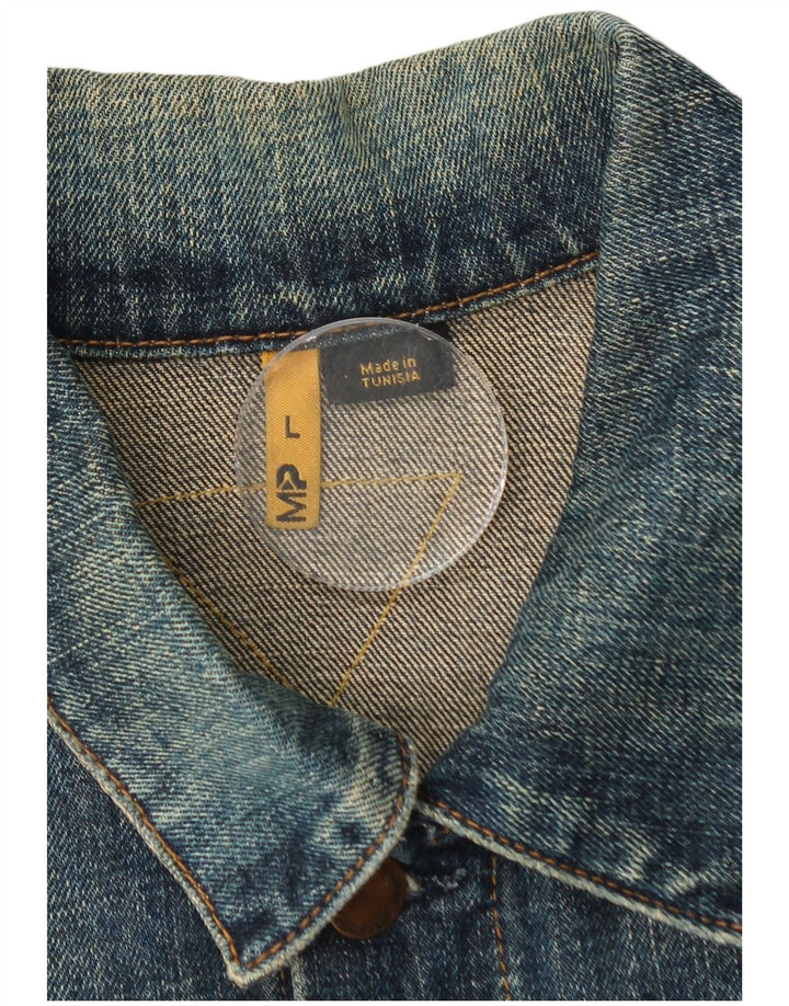 MELTIN' POT Giacca in denim da uomo UK 40 Large Blu Cotone