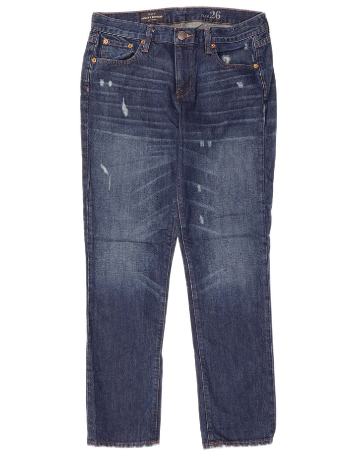 Jeans slim invecchiati Boyfriend da donna J. Crew W26 L28 cotone blu