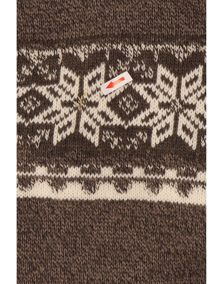 Maglione Canda da uomo con zip e collo 2XL Acrilico Fair Isle grigio