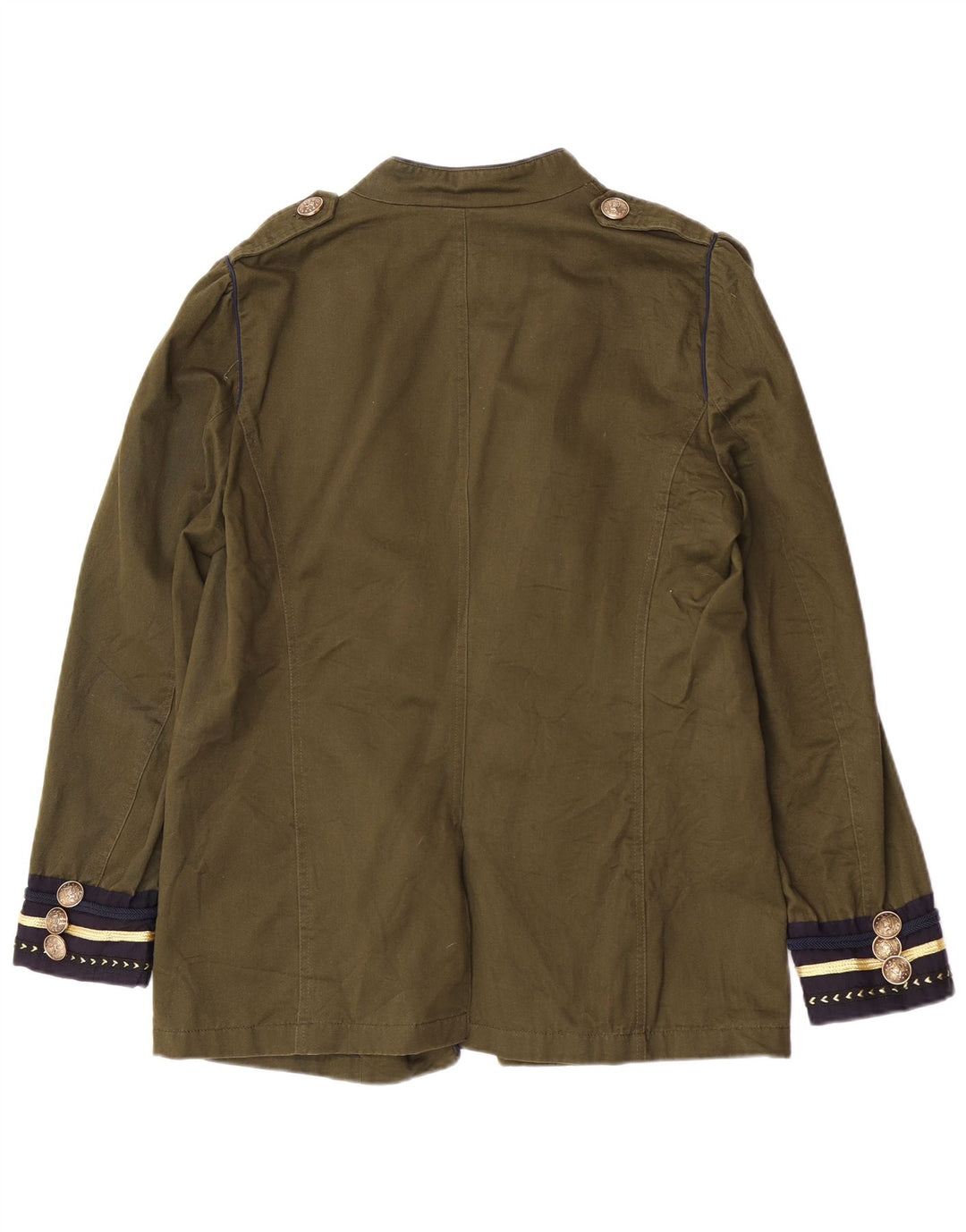 Giacca militare aperta da donna Zara UK 14 grande verde