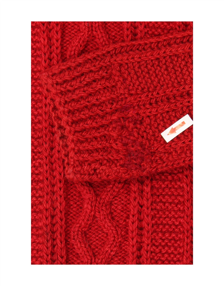 Maglione cardigan da uomo vintage bordeaux medio
