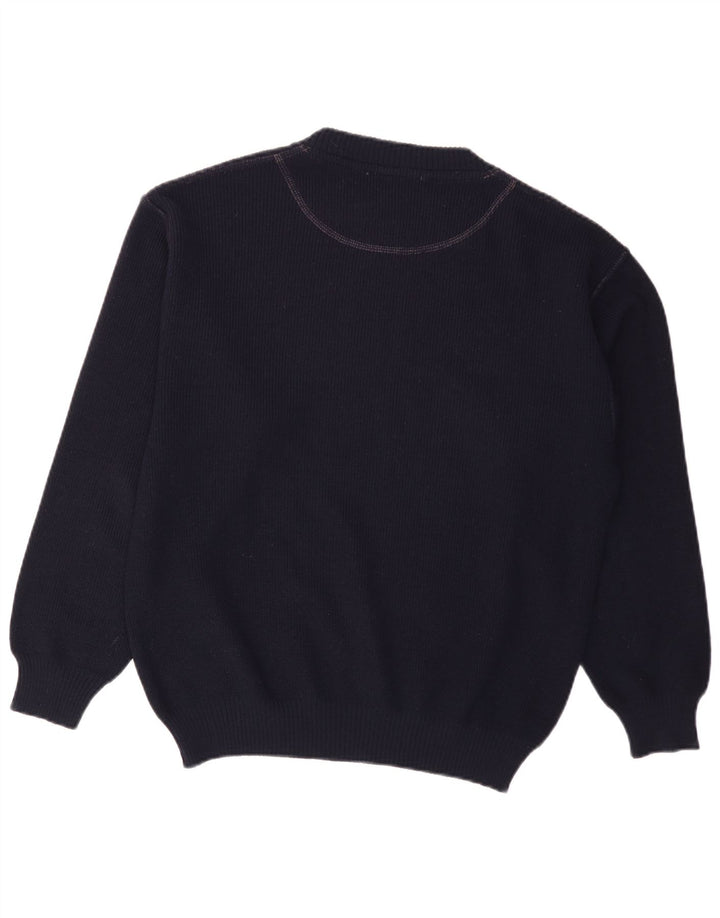 Maglione girocollo da uomo Explorer IT 50 medio in lana blu navy