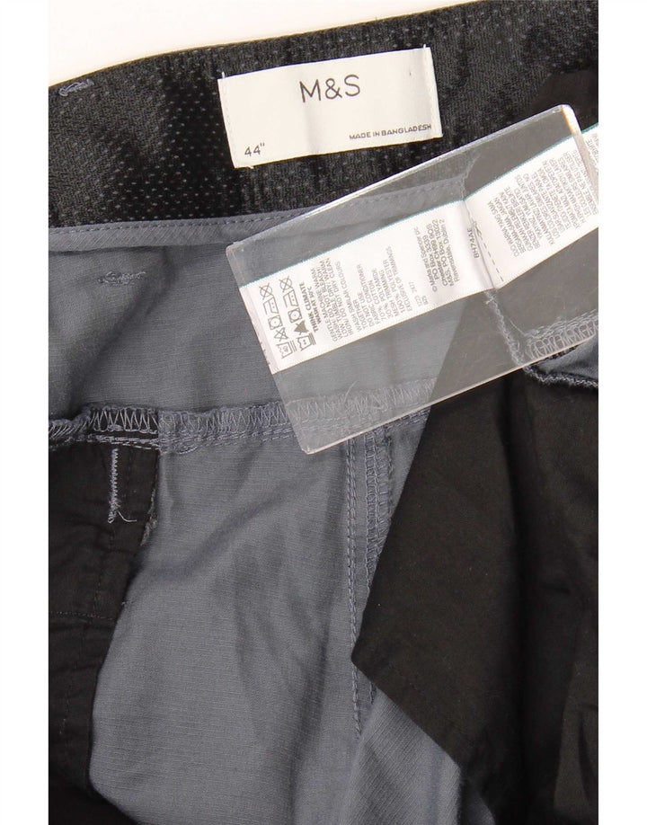 Pantaloncini cargo da uomo Marks & Spencer W44 2XL cotone blu navy