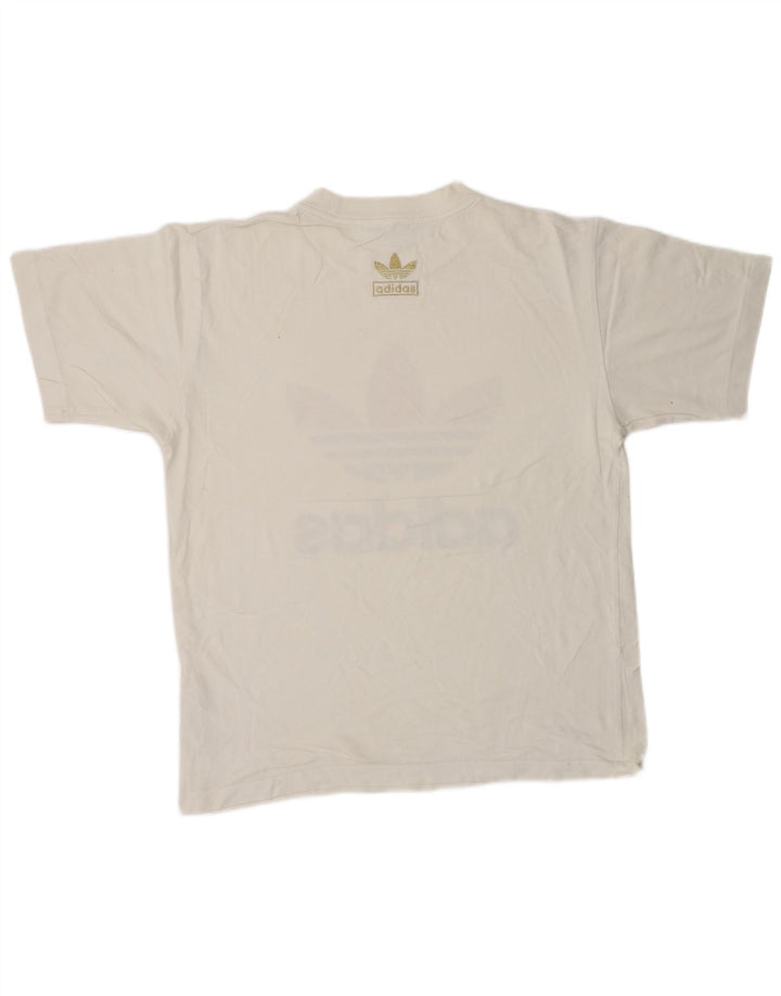 T-shirt grafica da uomo ADIDAS Top piccola in cotone bianco