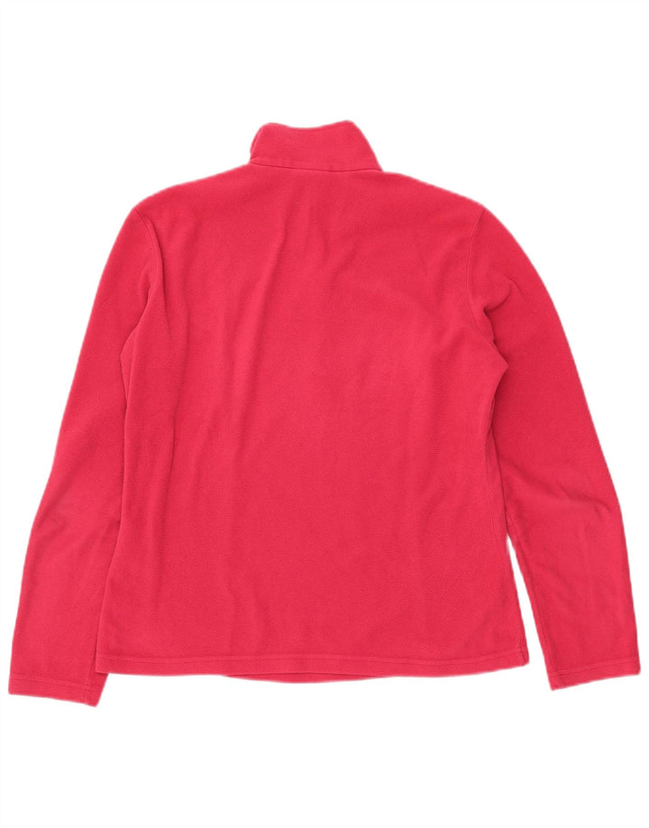 Maglione in pile da donna con collo e zip Jack Wolfskin UK 12/14 Poliestere rosa medio