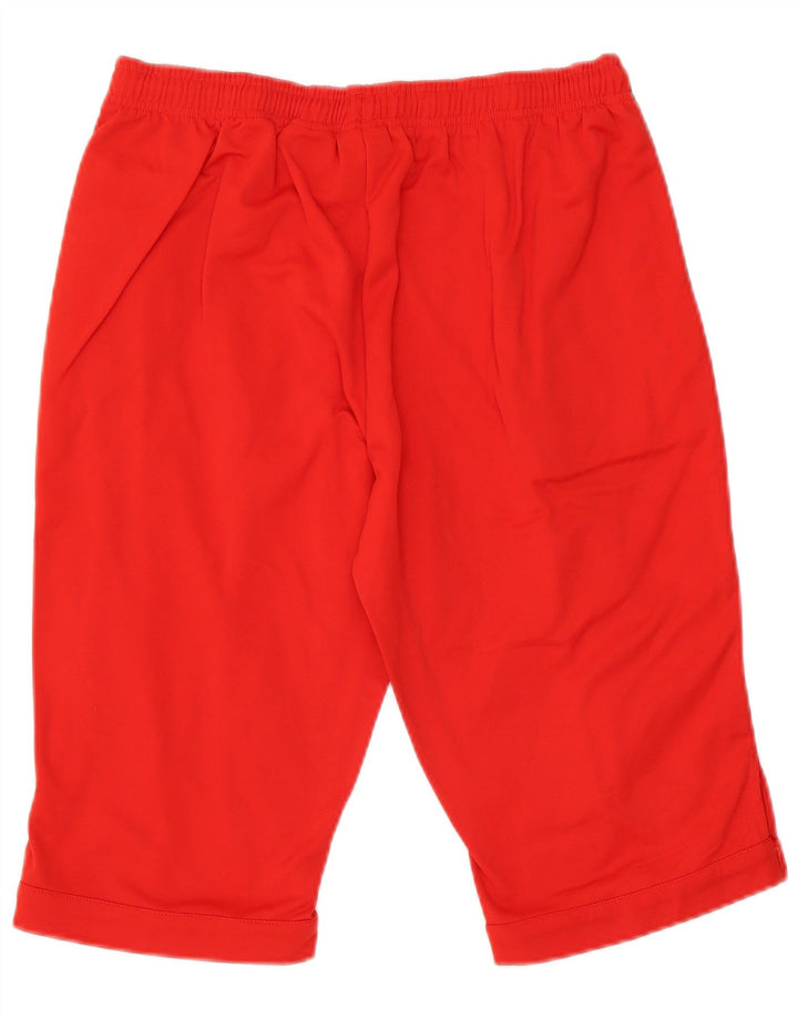 Pantaloncini sportivi Diadora Bermuda da uomo, grandi, in poliestere color block rosso