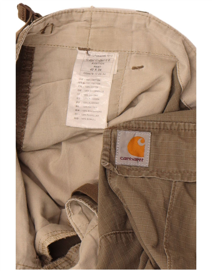 Pantaloni cargo da uomo Carhartt W40 L34 cotone kaki
