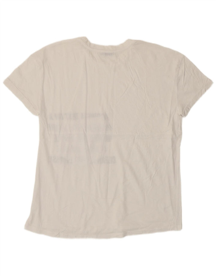 T-shirt grafica da donna Zara Top UK 10 piccola bianca