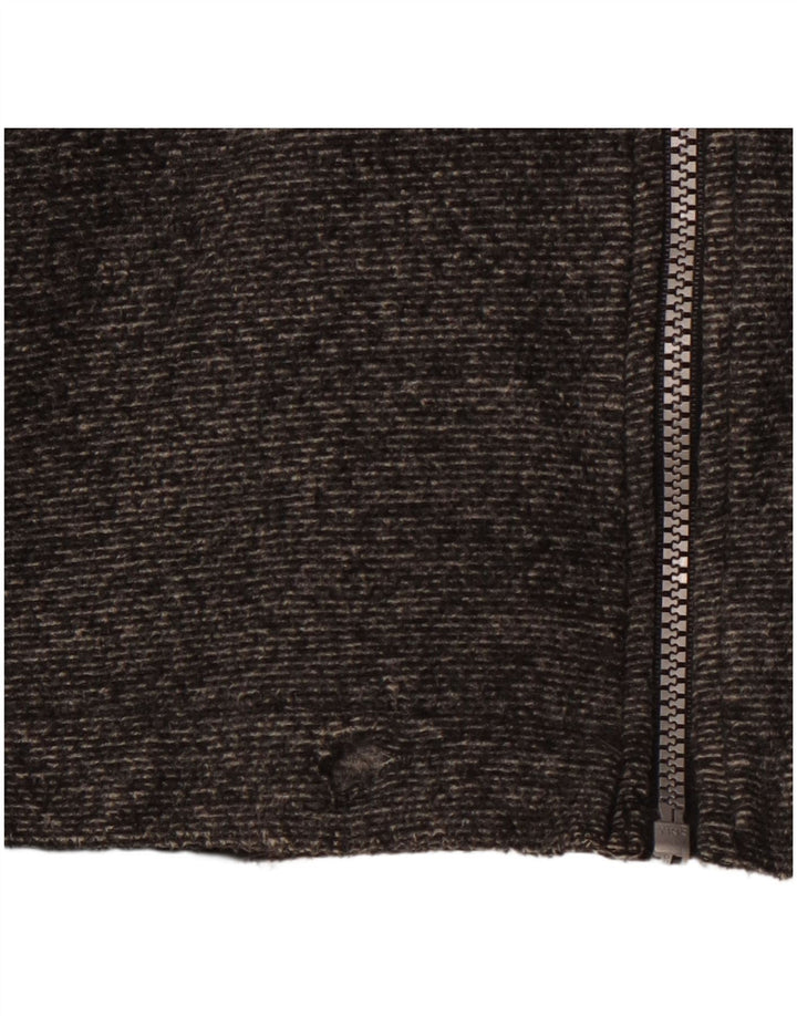 Giacca in pile con cappuccio da uomo CHAMPION UK 42 XL Poliestere gessato grigio