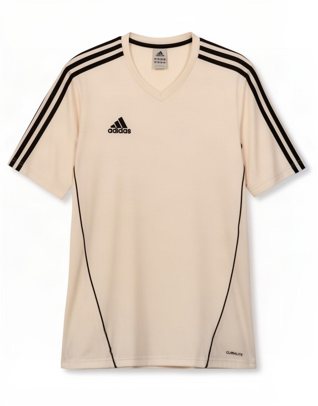T-shirt Adidas Climalite da uomo Top in poliestere bianco medio