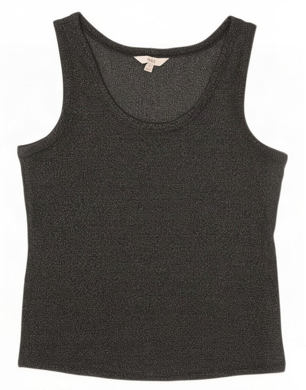 Canotta da donna Marks & Spencer UK 20 2XL Cotone screziato nero