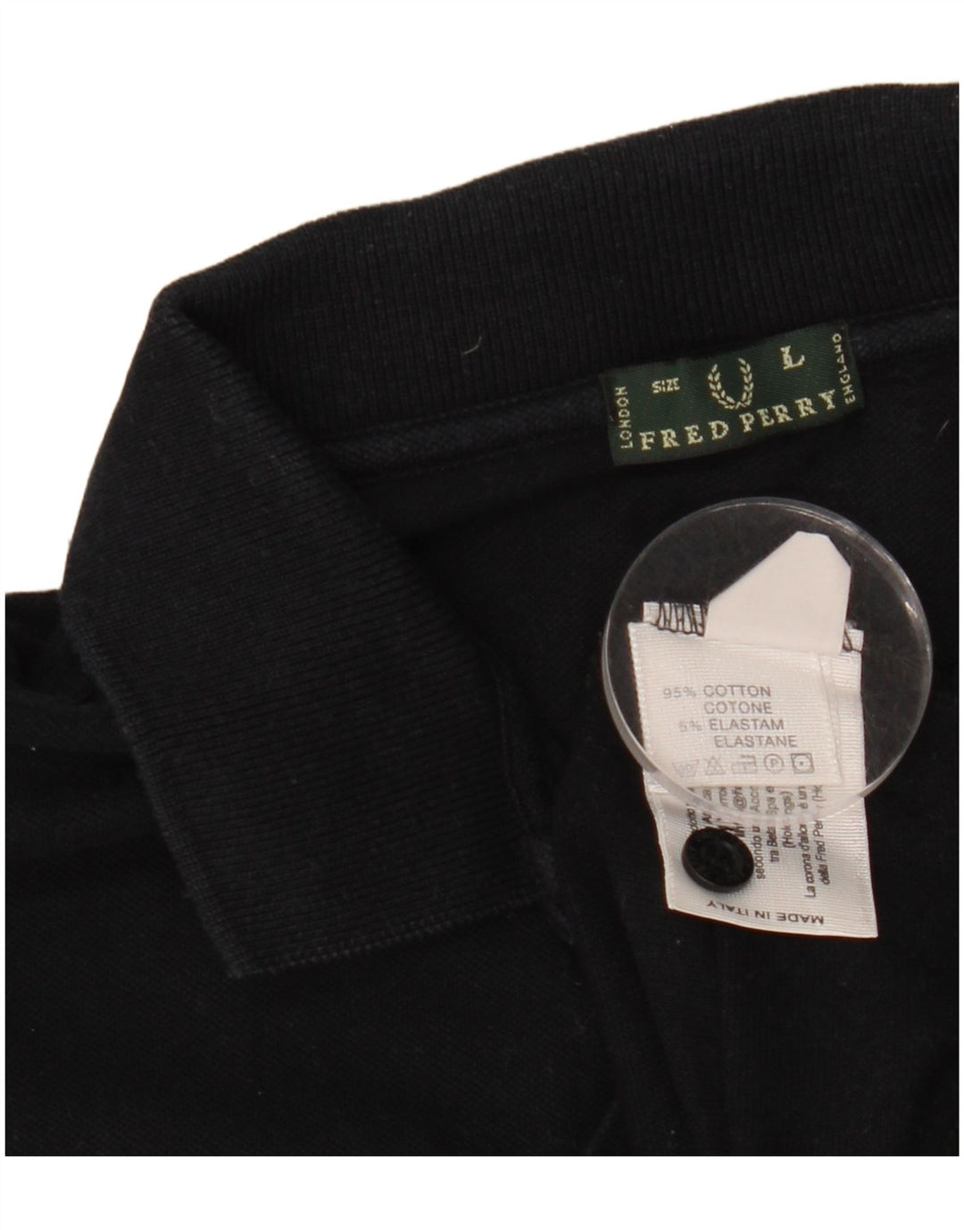 Polo da donna FRED PERRY UK 16 grande cotone nero