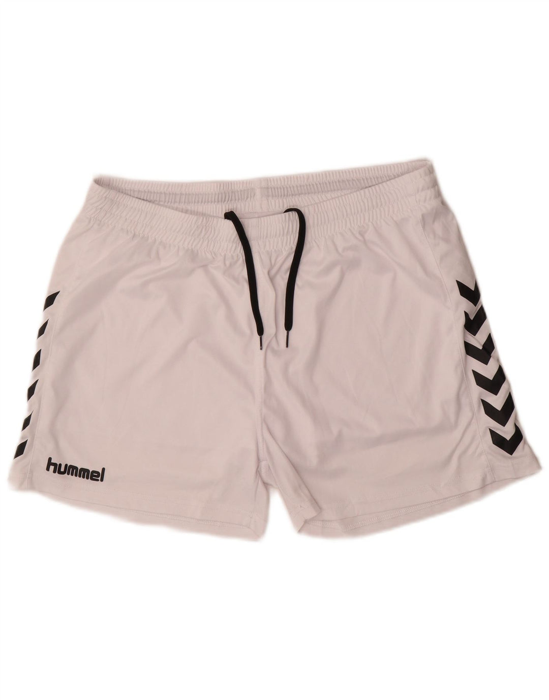 Pantaloncini sportivi grafici da uomo Hummel grandi in poliestere bianco