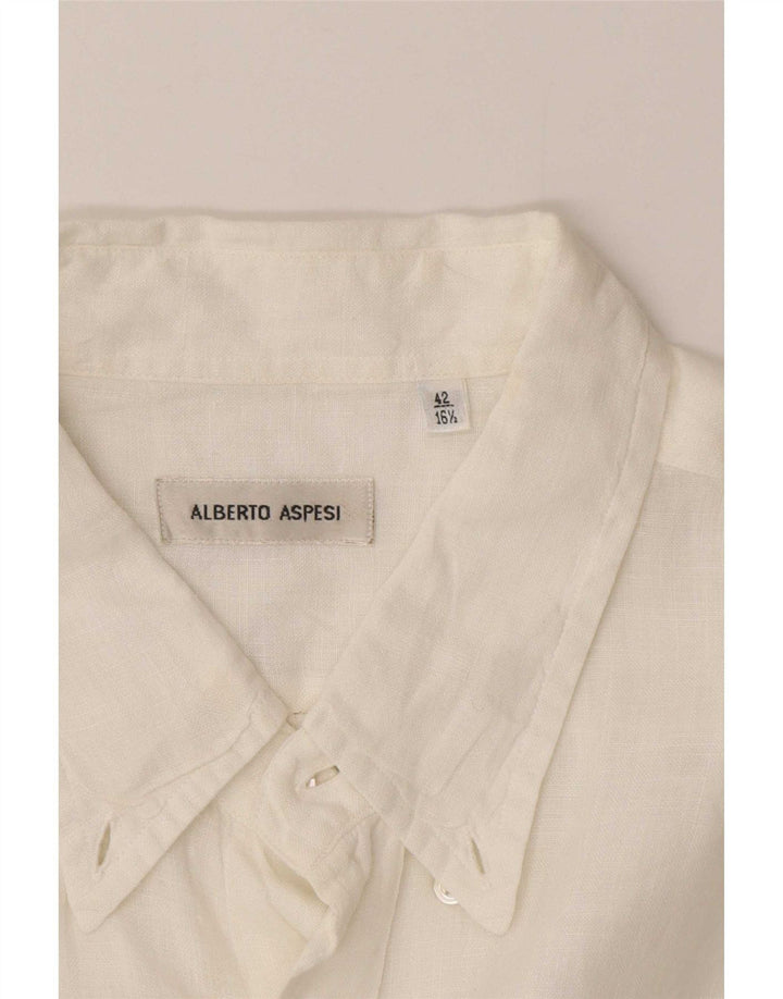 Camicia da uomo Alberto Aspesi Taglia 42 16 1/2 Large Bianca