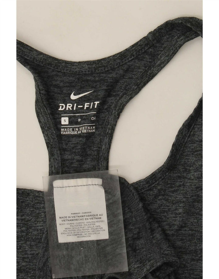 Canotta Nike Dri Fit da donna UK 8 Small Poliestere chiazzato grigio
