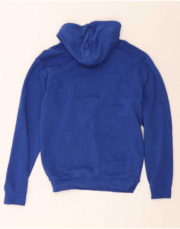 Felpa con cappuccio grafica Adidas da uomo blu medio