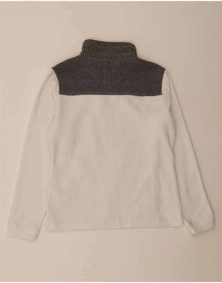 BRUGI Womens Fleece Jacket UK 16 Large White Colourblock Polyester Vintage Brugi and Second-Hand Brugi from Messina Hembry 