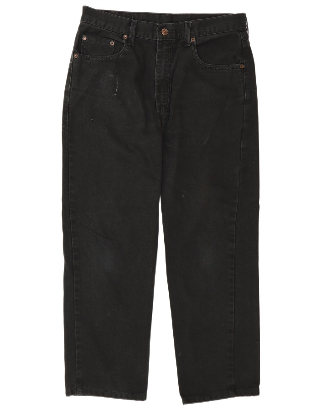 Jeans Levi's Uomo 504 Cropped W33 L26 Cotone Nero