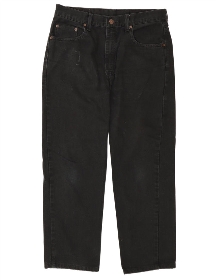 Jeans Levi's Uomo 504 Cropped W33 L26 Cotone Nero