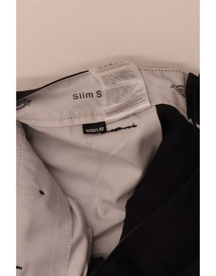 Pantaloni chino dritti slim da uomo Dickies W30 L30 poliestere nero