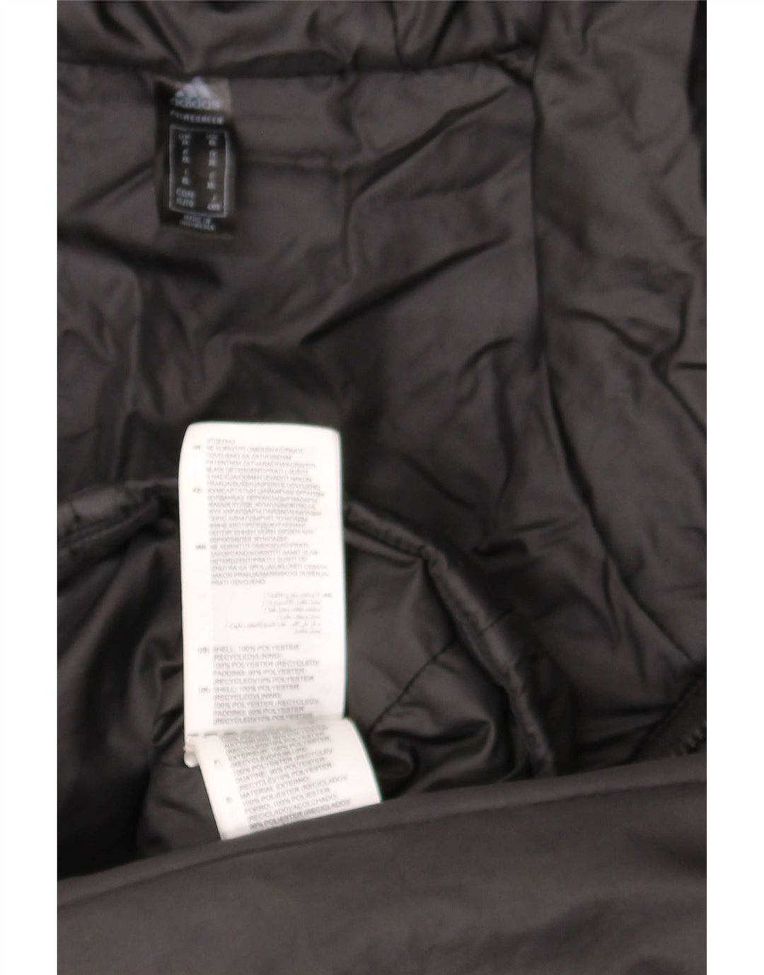 Giacca imbottita con cappuccio da uomo Adidas UK 42 XL poliestere nero