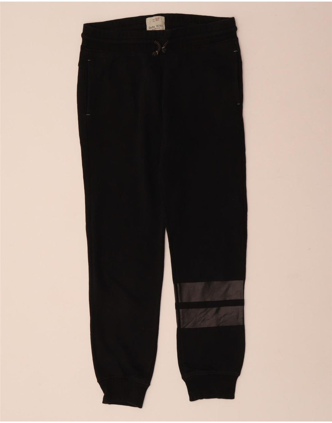 Pantaloni da tuta da ragazzo ZARA Joggers 11-12 anni in cotone color block nero