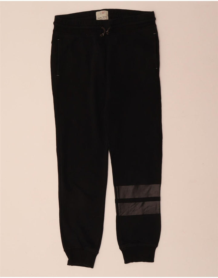 Pantaloni da tuta da ragazzo ZARA Joggers 11-12 anni in cotone color block nero