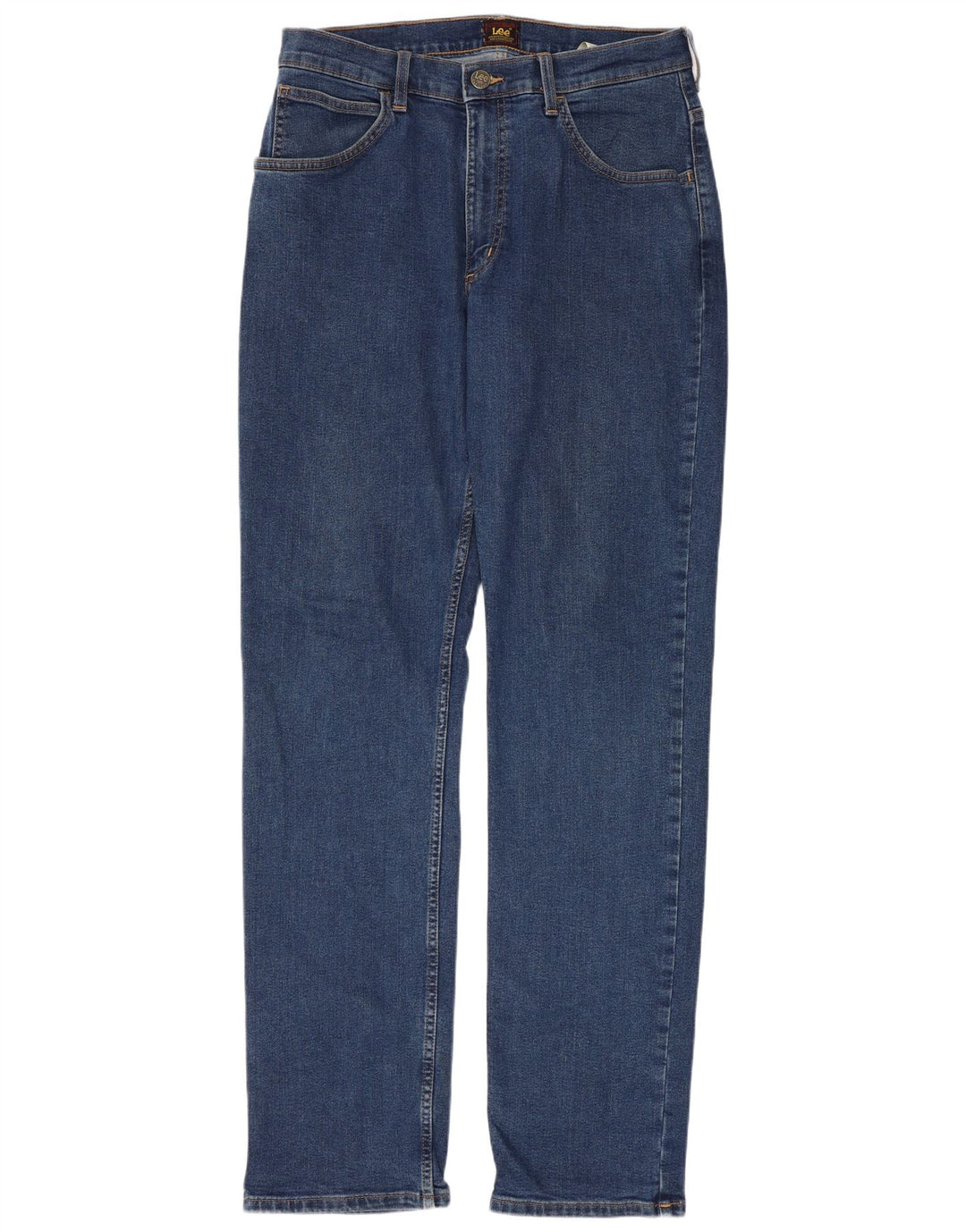 Jeans dritti vestibilità regolare da donna Lee W32 L34 cotone blu