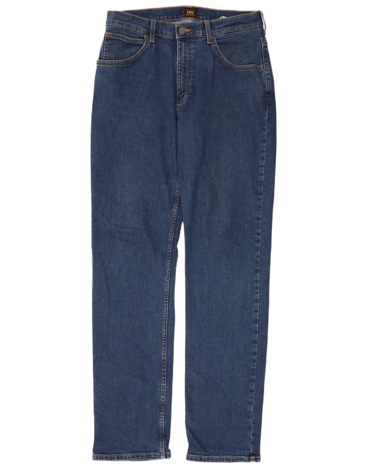 Jeans dritti vestibilità regolare da donna Lee W32 L34 cotone blu