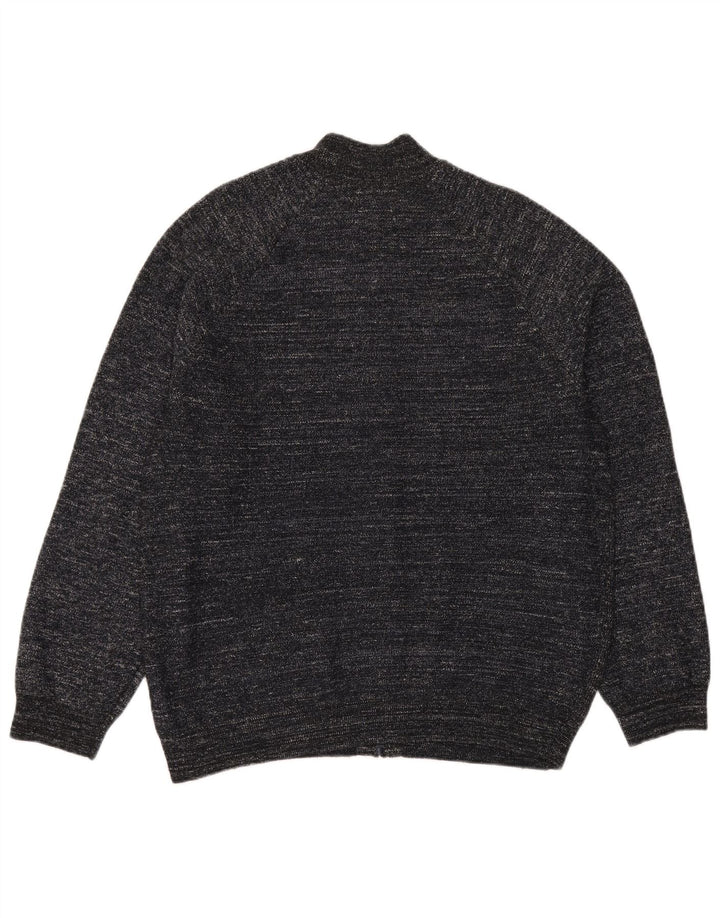 Maglione cardigan da uomo Marks & Spencer XL poliestere screziato blu navy
