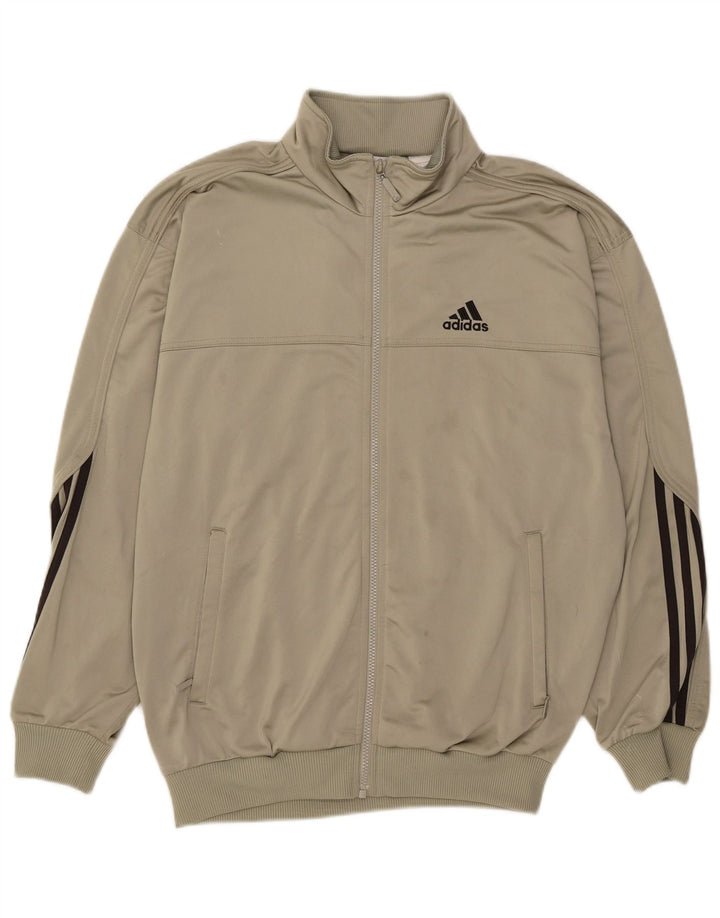 Giacca da tuta da uomo Adidas UK 38/40 poliestere kaki medio