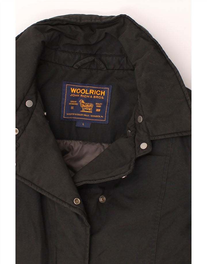 WOOLRICH Womens Padded Coat UK 16 Large Black Vintage Woolrich and Second-Hand Woolrich from Messina Hembry 