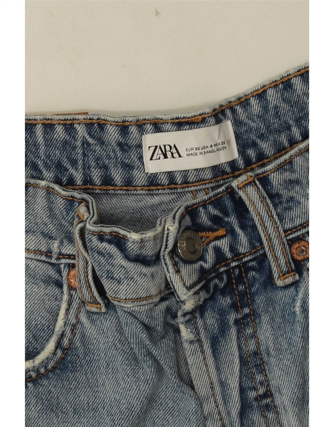 Pantaloni caldi in denim da donna Zara EU 36 XS W26 Blu
