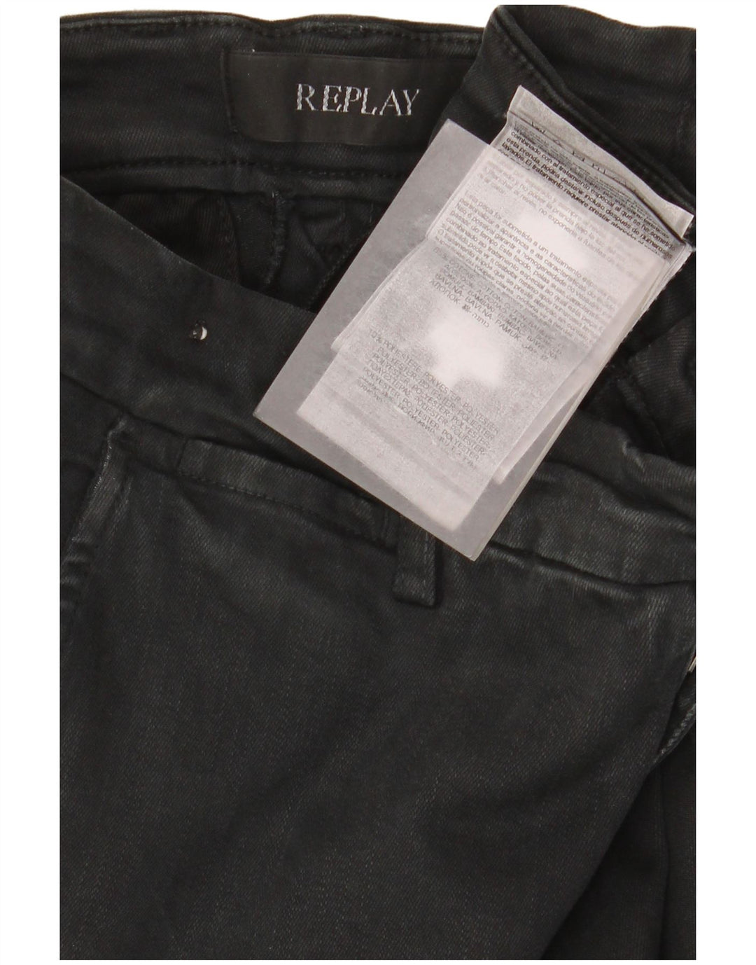 Replay Jeans Zeumar Slim da Uomo W29 L30 Cotone Nero